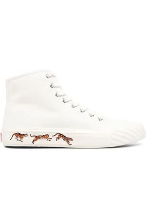 Kenzo Femme, Chaussures, Blanc, Taille: 36 EU Baskets Montante Décontractée
