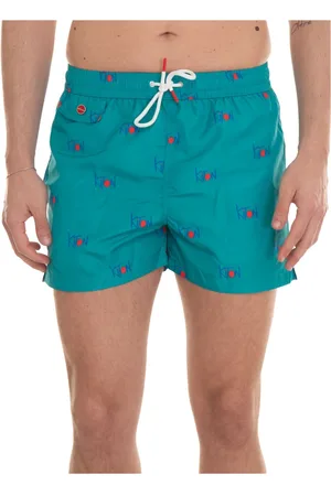 Kiton Homme, Maillots de bain, Multicolore, Taille: M Short de bain Logo avec taille élastique stretch