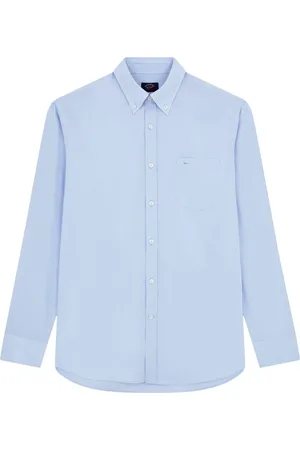 Paul & Shark Homme, Chemises, Bleu, Taille: 2XL Chemise Boutonnée en Popeline de Coton