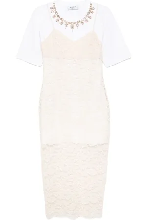 Blugirl Femme, Robes, , Taille: 38 FR Robe Amande Ornée de Cristaux