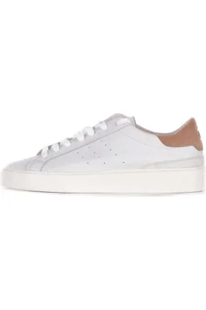 D.A.T.E. Homme, Chaussures, Blanc, Taille: 43 EU Baskets en cuir avec détails perforés