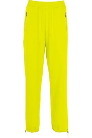 Patrizia Pepe Femme, Pantalons, Jaune, Taille: 38 FR Pantalon de survêtement coupe décontractée