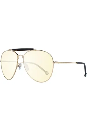 Tommy Hilfiger Femme, Accessoires, Jaune, Taille: ONE Size Lunettes de soleil aviateur à verres miroirs dégradés