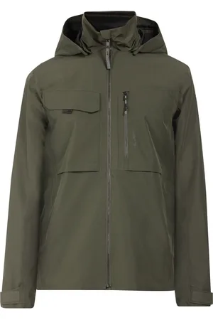 Didriksons Homme, Vestes, Vert, Taille: XL Veste à capuche amovible avec poche avant