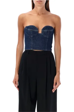 MAGDA BUTRYM Femme, Tops, Bleu, Taille: 38 FR Bustier en denim
