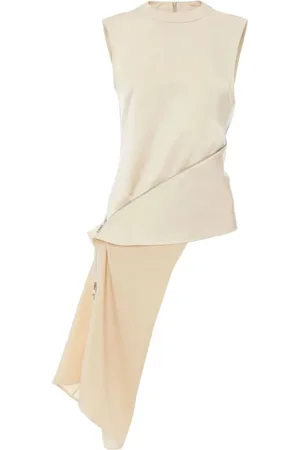 J.W.Anderson Femme, Tops, Blanc, Taille: 40 FR Top sans manches à détails zippés