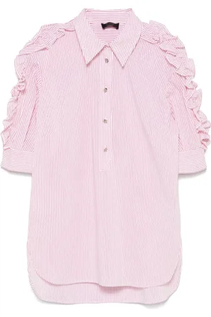 Liu Jo Femme, Blouses et Chemises, Rose, Taille: 34 FR Chemise Noire à Volants