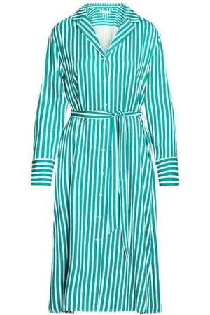 Tommy Hilfiger Femme, Robes, Multicolore, Taille: 36 FR Robe Chemise Fluide à Rayures