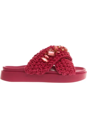 INUIKII Femme, Chaussures, Rouge, Taille: 38 EU Sandales Fuchsia à Brides Croisées