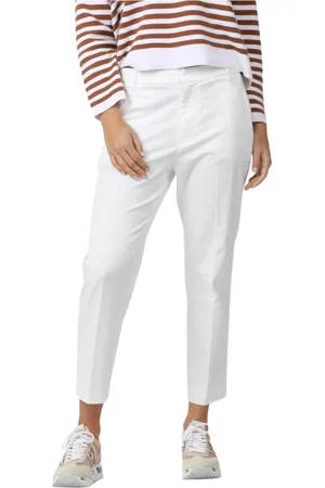 Dondup Femme, Pantalons, Blanc, Taille: W27 Nima Zip Pants