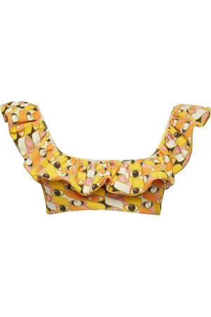 La DoubleJ Femme, Maillots de bain, Multicolore, Taille: 44 FR Haut de bikini à volants