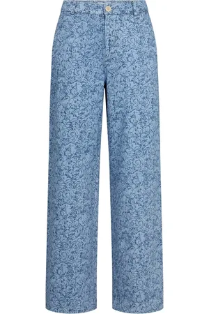 Part Two Femme, Jeans, Bleu, Taille: 42 FR Denim Rose Jean Large Jambe