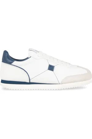 VALENTINO GARAVANI Homme, Chaussures, Blanc, Taille: 44 EU Baskets basses en cuir avec insert en daim