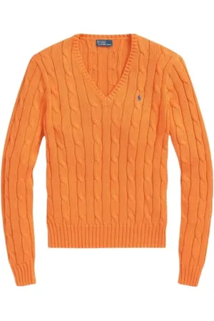 Ralph Lauren Femme, Pulls, , Taille: 38 FR Pull en coton torsadé à col en V Kimberly