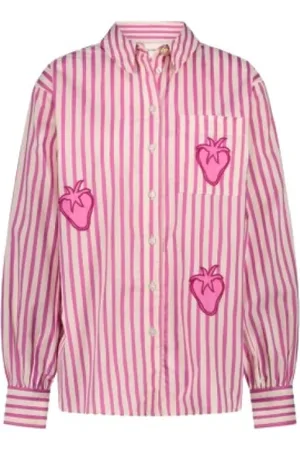 Fabienne Chapot Femme, Blouses et Chemises, Rose, Taille: 40 FR Chemisier à Rayures Verticales Alex