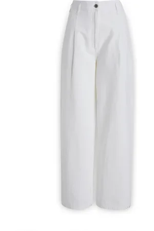 Serafini Femme, Pantalons, Blanc, Taille: 34 FR Pantalon large