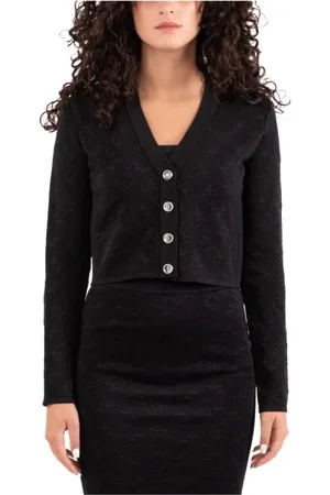 Pinko Femme, Pulls, Noir, Taille: 40 FR Cardigan Tendance pour Femme