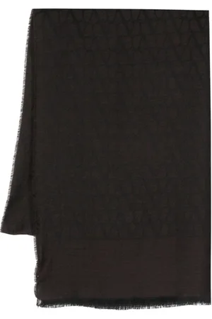 VALENTINO GARAVANI Homme, Accessoires, Noir, Taille: ONE Size Écharpe Jacquard Toile Iconographe