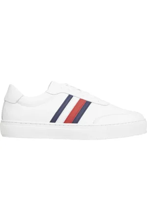 Tommy Hilfiger Homme, Chaussures, Blanc, Taille: 45 EU Baskets Mono Blanches