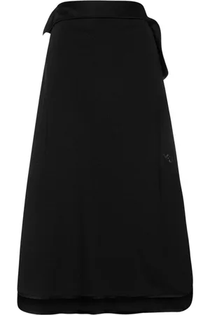 Y-3 Femme, Jupes, Noir, Taille: 36 FR Jupe Asymétrique Imprimée Logo