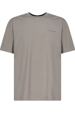 Ih Nom Uh Nit Homme, Tops, Gris, Taille: XL T-shirt en coton avec logo imprimé