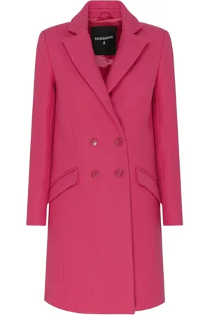 Patrizia Pepe Femme, Manteaux, Rose, Taille: 34 FR Manteau Croisé Fuchsia