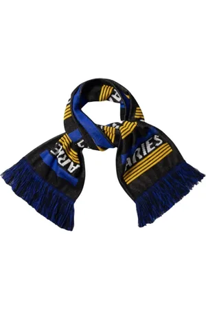 ARIES Homme, Accessoires, Bleu, Taille: ONE Size Écharpe Noire Carte de Crédit