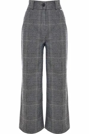 Kocca Femme, Pantalons, Gris, Taille: 42 FR Pantalon Évasé à Carreaux