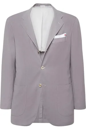 Kiton Homme, Vestes, Violet, Taille: 3XL Veste en Cachemire Grise