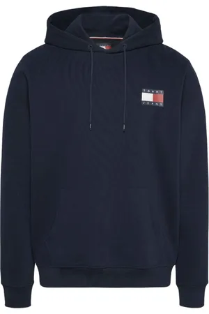 Tommy Hilfiger Homme, Sweatshirts et sweats à capuche, Bleu, Taille: S Logo Drawstring Hoody