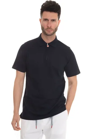 Kiton Homme, Tops, Bleu, Taille: L Polo à Manches Courtes