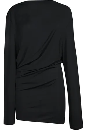 Jacquemus Femme, Robes, Noir, Taille: 42 FR Robe Noire Drapée pour Femmes