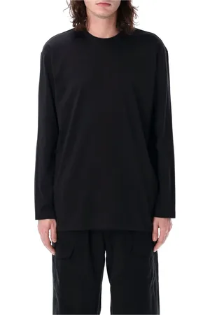 Y-3 Homme, Tops, Noir, Taille: L T-shirt noir graphique avec logo imprimé
