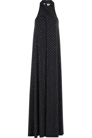 Essentiel Antwerp Femme, Robes, Noir, Taille: 38 FR Robe Maxi Noire avec Strass