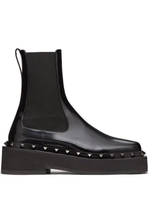 VALENTINO GARAVANI Femme, Chaussures, Noir, Taille: 40 EU Bottines 70 mm en cuir de veau Vlogo Signature