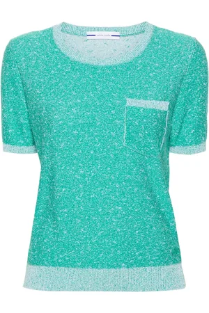 Jacob Cohen Femme, Tops, Vert, Taille: 40 FR T-shirt Soft Blend