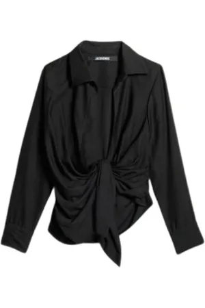 Jacquemus Femme, Blouses et Chemises, Noir, Taille: 42 FR Chemise Décontractée en Coton