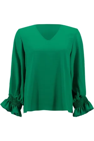 Joseph Ribkoff Femme, Blouses et Chemises, Vert, Taille: 42 FR Haut à Volants