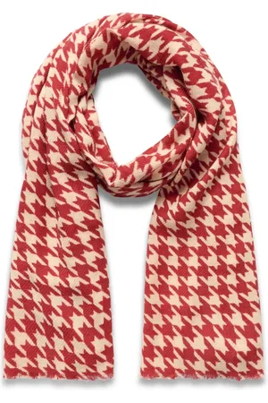 Part Two Femme, Accessoires, Rouge, Taille: ONE Size Écharpe Pied-de-poule Style Salsa