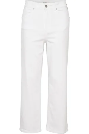 Part Two Femme, Jeans, Blanc, Taille: W33 Pantalon Blanc Taille Haute Coupe Mom