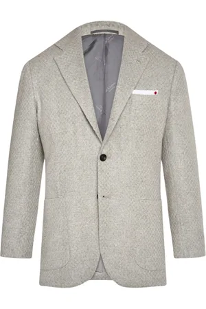 Kiton Homme, Vestes, Gris, Taille: M Veste Croisée en Cachemire