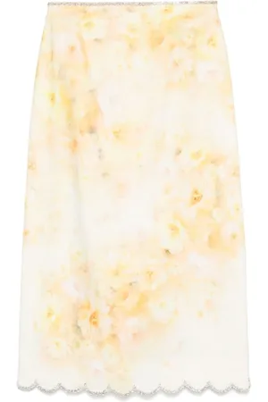 ZIMMERMANN Femme, Jupes, Jaune, Taille: 38 FR Jupe zippée au dos