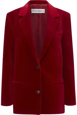 J.W.Anderson Femme, Vestes, Rouge, Taille: 38 FR Blazer en Velours Rouge