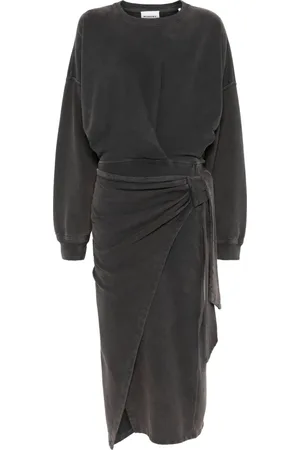 Isabel Marant Femme, Robes, Noir, Taille: 40 FR Sandrina Midi Dress