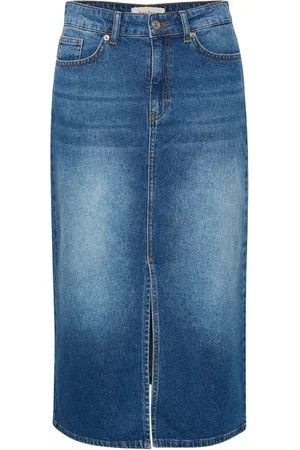Part Two Femme, Jupes, Bleu, Taille: 34 FR Jupe en jean classique