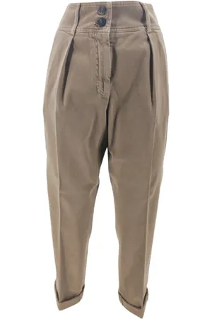 PESERICO SIGN Femme, Pantalons, Brun, Taille: 42 FR Chinos