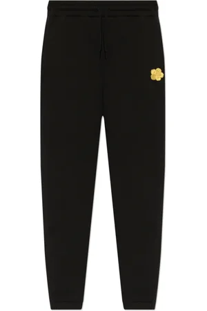 Kenzo Femme, Pantalons, Noir, Taille: 42 FR Pantalon de survêtement avec logo brodé