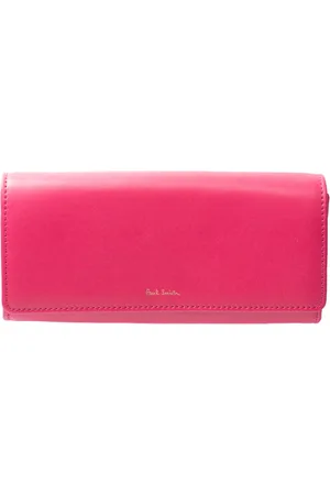 Paul Smith Femme, Accessoires, Rose, Taille: ONE Size Portefeuille Trifold en Cuir Uni