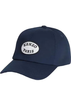 Kenzo Homme, Accessoires, Bleu, Taille: ONE Size Casquette Market Brodée