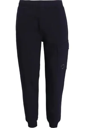 C.P. Company Homme, Pantalons, Bleu, Taille: M Diagonal Raised Fleece Lens Pantalons de survêtement